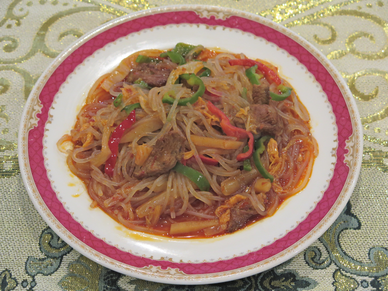 ラム肉と春雨の炒め